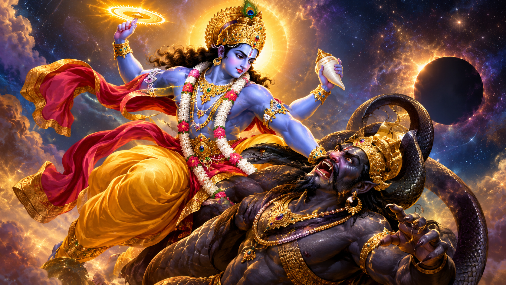 Mythological Depiction of Eclipse
